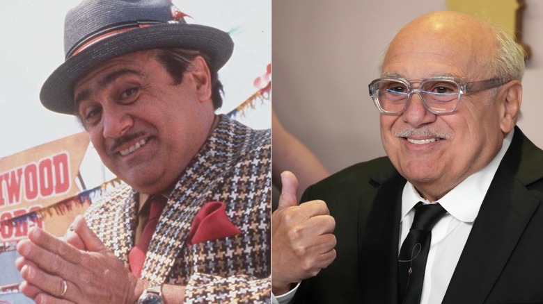 Danny DeVito in Matilda (left) and in 2024 (right)
