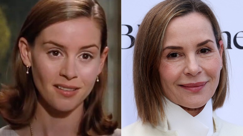 Embeth Davidtz in Matilda (left) and in 2025 (right)