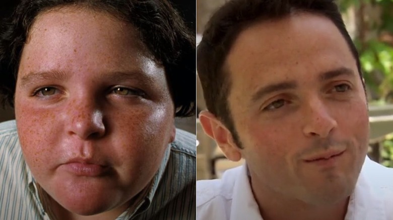 Jimmy Karz in Matilda (left) and in 2021 (right)