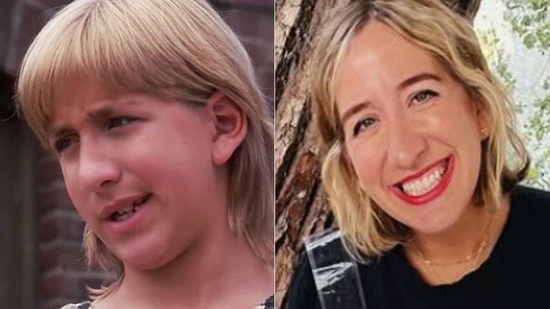 Kira Cook in Matilda (left) and in 2022 (right)