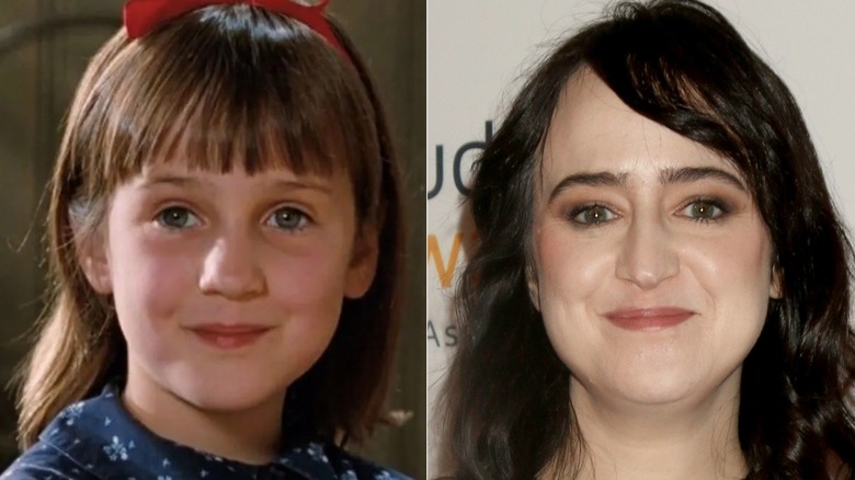 Mara Wilson in Matilda (left) and in 2024 (right)