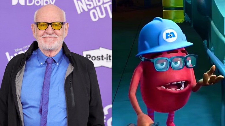 Frank Oz attends the world premiere of Inside Out 2 next to Fungus calmly speaking