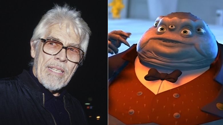 James Coburn caught by cameras at night next to Waternoose calmly speaking