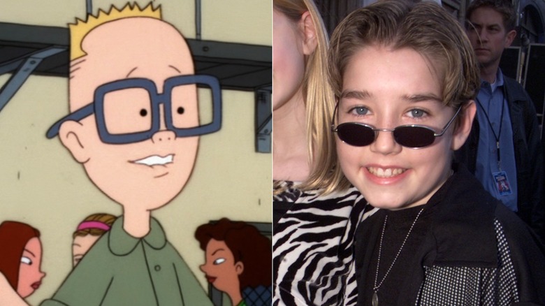 Gus biting his lip on Recess next to Courtland Mead smiling at Recess: School's Out premiere