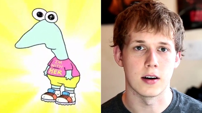 Smormu on Smiling Friends next to Chris O'Neill talking on OneyPlays