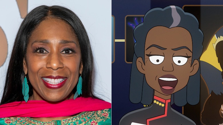A split image of Dawnn Lewis and Captain Carol Freedman