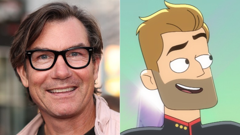 A split image of Jerry O'Connell and Captain Jack Ransom