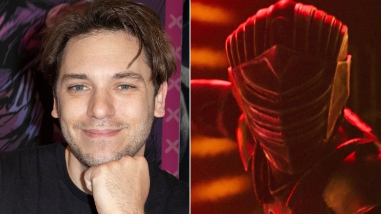 A. J. LoCascio smiling at an event/Marrok in armor in Shadow Lord