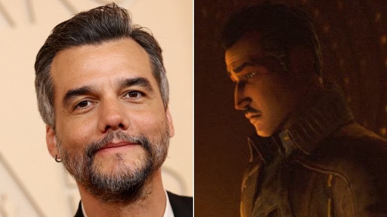 Wagner Moura attending the Oscars and Brander Lawson