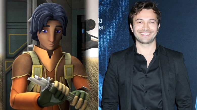 Ezra Bridger holds a lightsaber in Star Wars Rebels and Taylor Gray stands at the Culver Theater (2025)