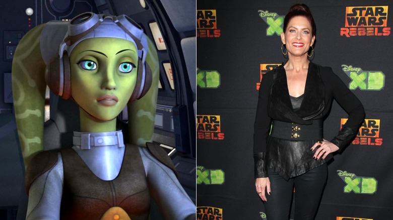 Hera Syndulla pilots the Ghost in Star Wars Rebels and Vanessa Marshall stands at the Star Wars Celebration (2015)