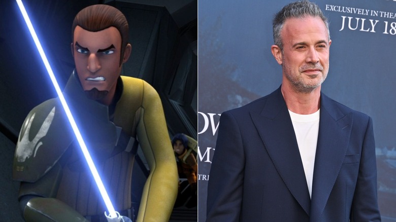 Kanan Jarrus holds a lightsaber in Star Wars Rebels and Freddie Prinze, Jr. stands at the I Know What You Did Last Summer premiere (2025)