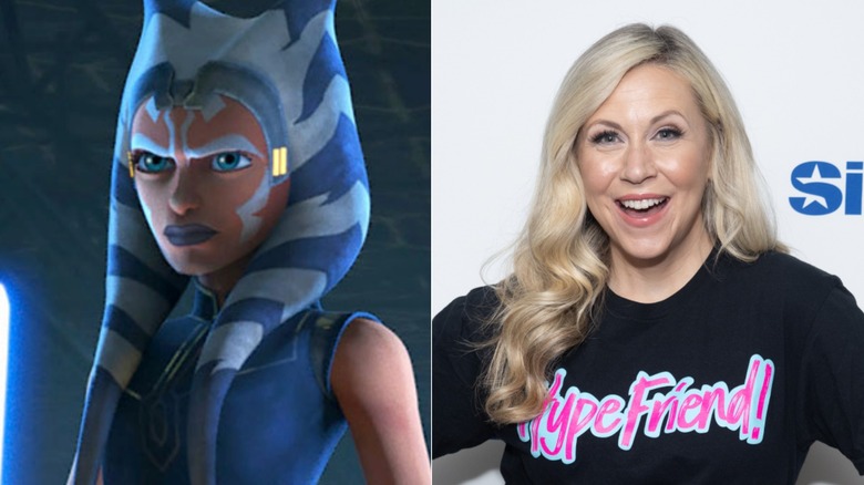 Ahsoka Tano beside Ashley Eckstein