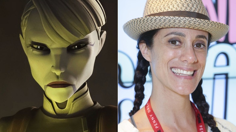 Asajj Ventress beside Nika Futterman