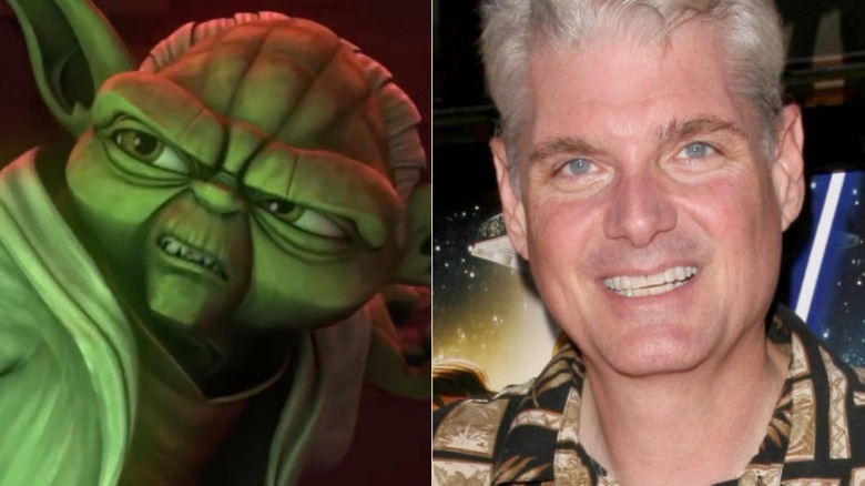 Yoda beside Tom Kane