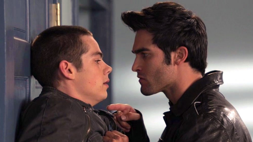 Tyler Hoechlin as Derek Hale and Dylan O'Brien as Stiles Stilinski in Teen Wolf