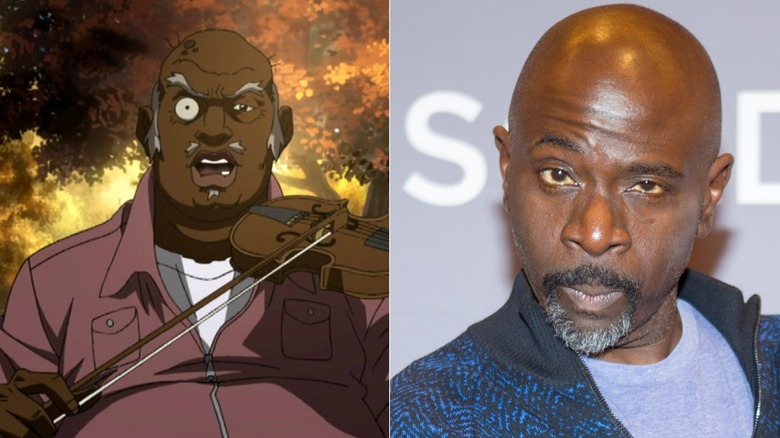Gary Anthony Williams and Uncle Ruckus side by side