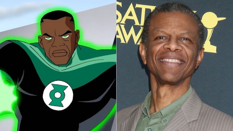 Green Lantern beside Phil LaMarr