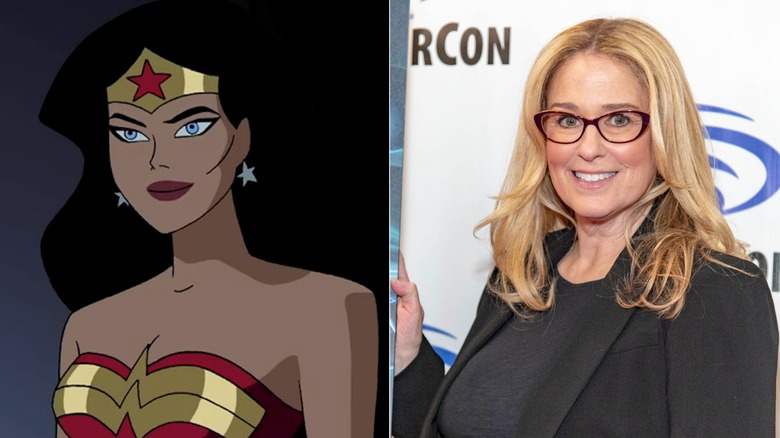 Wonder Woman beside Susan Eisenberg