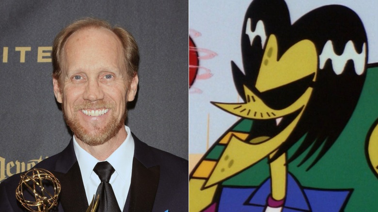 Jeff Bennett holding award; Ace grinning with sunglasses