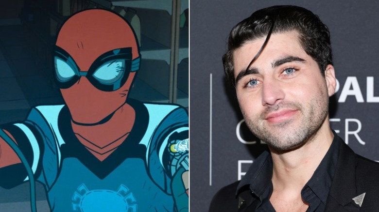 Spider-Man Your Friendly Neighborhood Spider-Man and Hudson Thames side by side