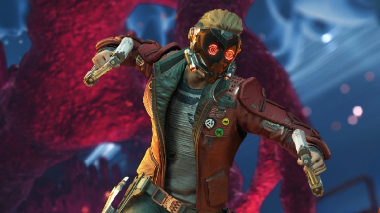 Star-Lord in combat in Marvel's Guardians of the Galaxy
