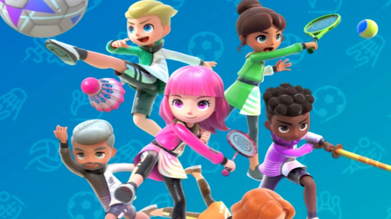 Nintendo Switch Sports characters with balls