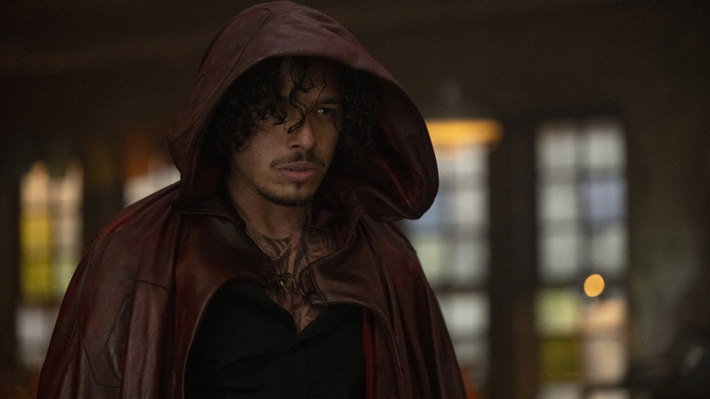 Parker Robbins wearing his hood on Ironheart