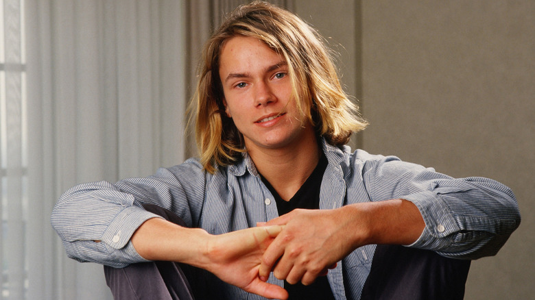 River Phoenix in a photoshoot