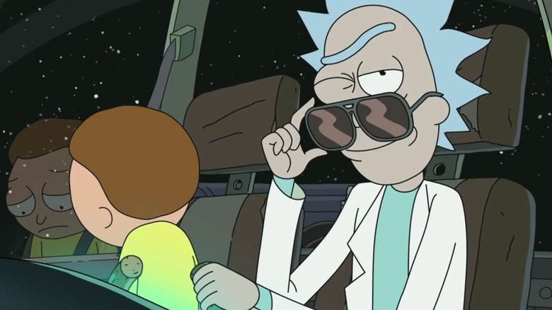 Rick Sanchez winking
