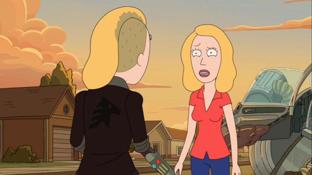 Beth confronts herself on the Rick and Morty season 4 finale