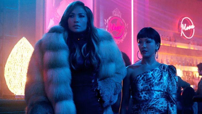 Jennifer Lopez and Constance Wu in Hustlers