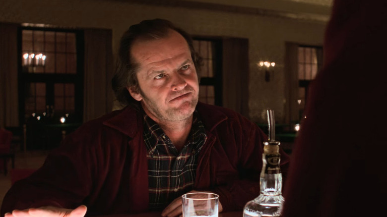 Jack Torrance talking at hotel bar in The Shining