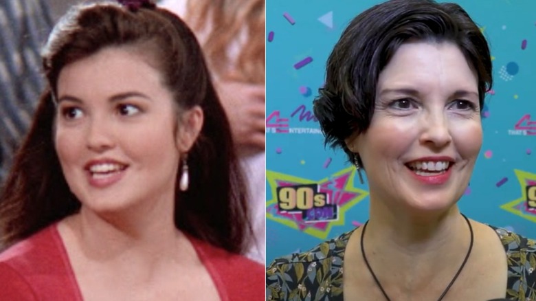 Karen Foster from Step by Step (left); Angela Watson Instagram selfie (right)