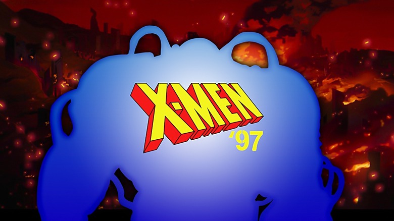 Apocalypse silhouette against X-Men background