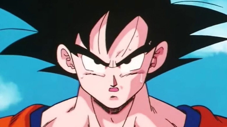 Goku looking angry