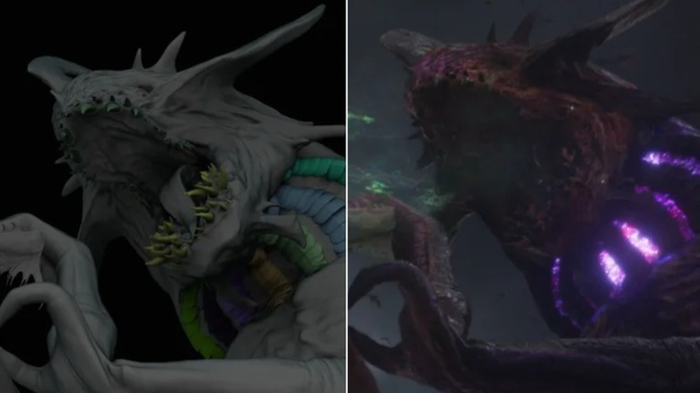 The Dweller-in-Darkness fighting the Great Protector