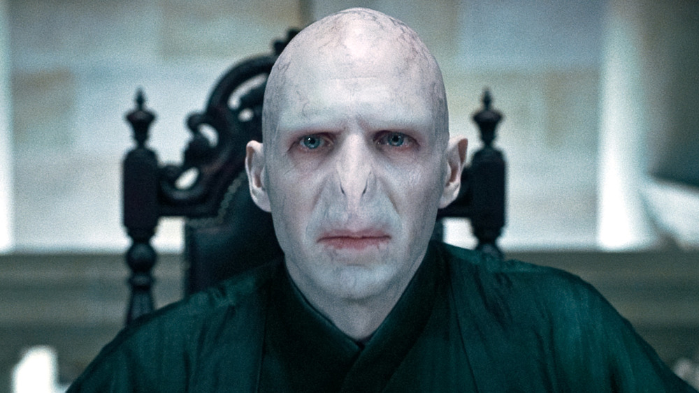 Voldemort on a black chair