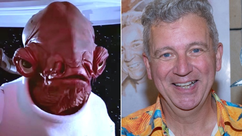 Admiral Ackbar looking serious in Star Wars: Return of the Jedi and Tim Rose