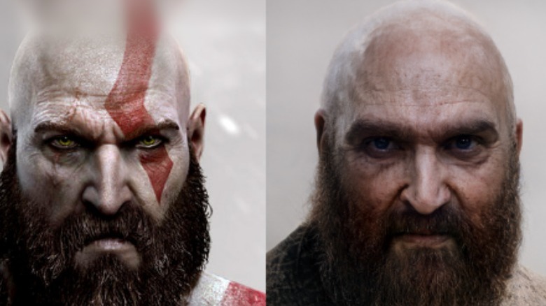 God of War Kratos and AI Dad Kratos