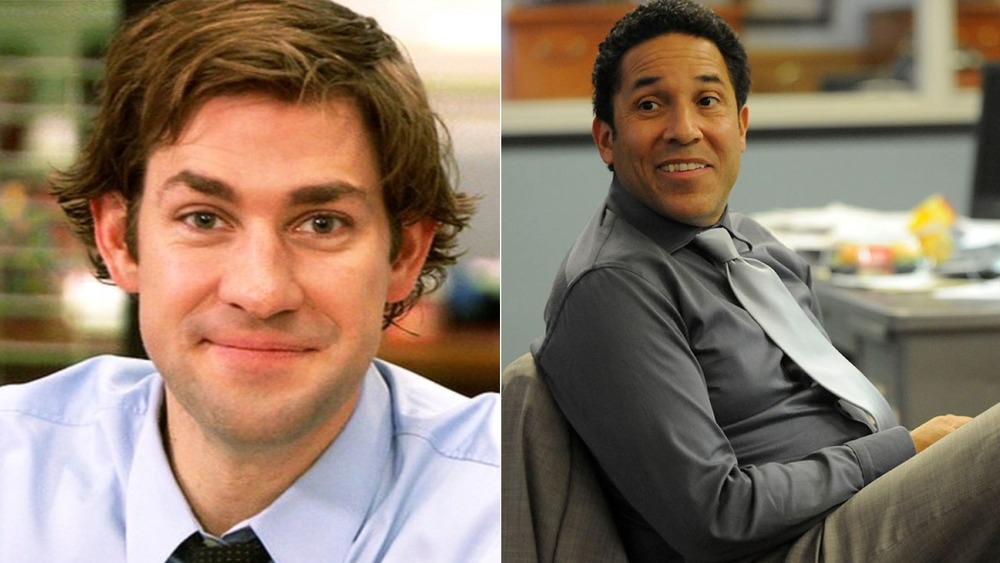 Jim Halpert and Oscar Martinez smiling