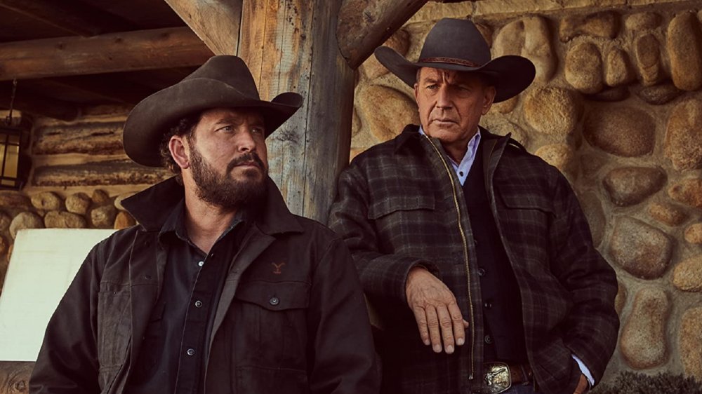 Cole Hauser and Kevin Costner as Rip and John on Yellowstone