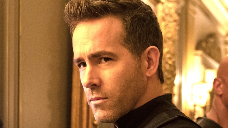 Ryan Reynolds squinting