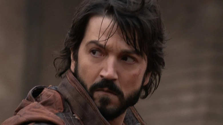 Cassian Andor looking over his shoulder