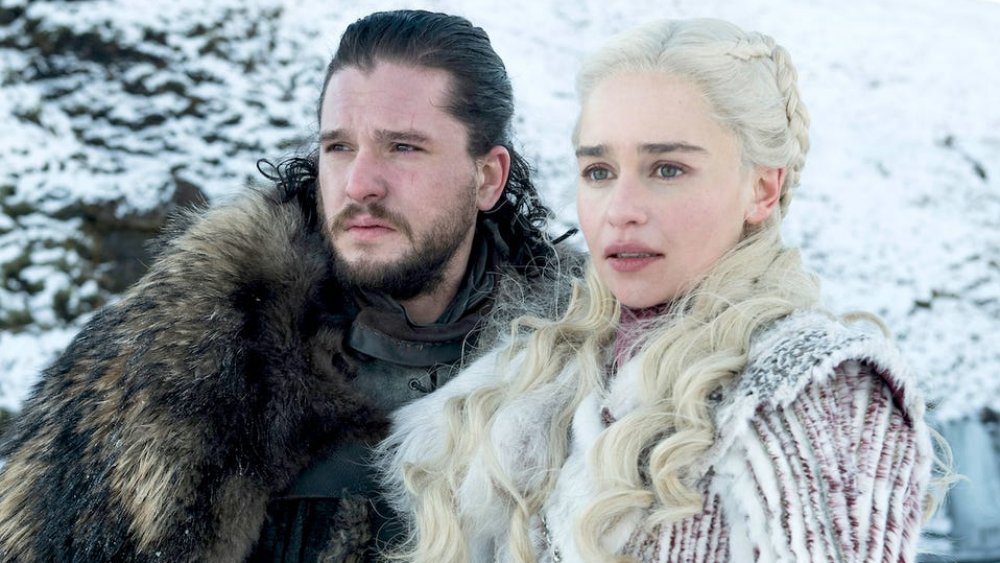 Kit Harrington and Emilia Clarke in Game of Thrones