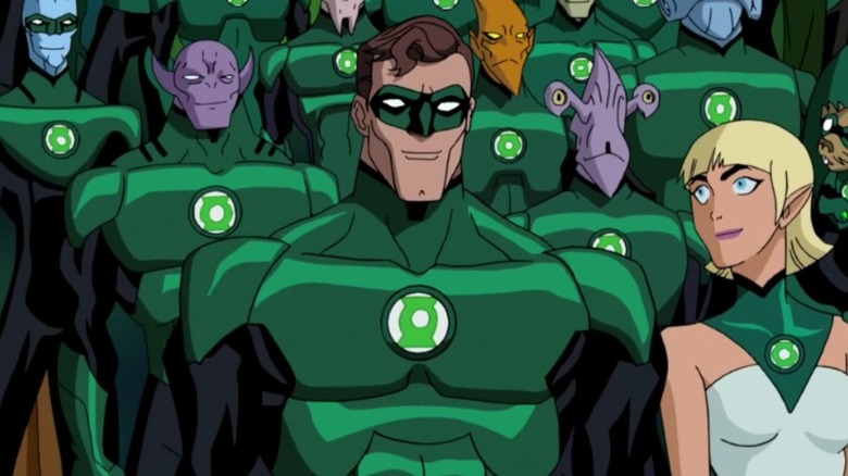 Many Green Lanterns smiling