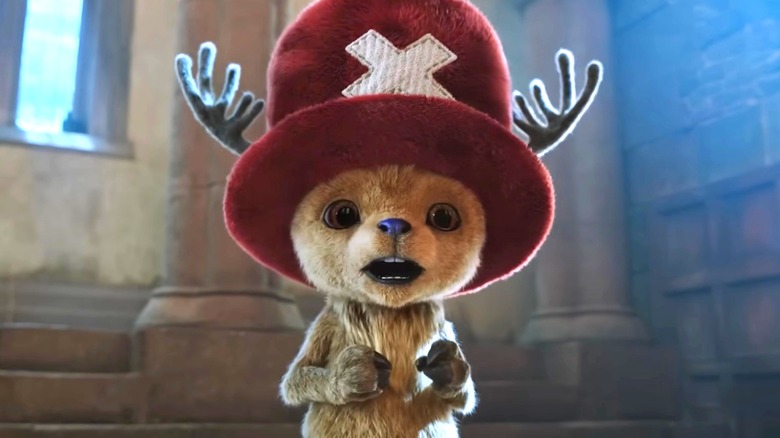 Tony Tony Chopper looking surprised on One Piece