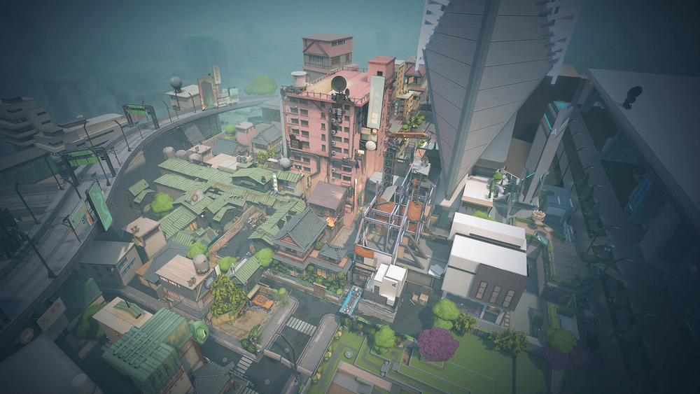 Aerial image of Valorant Split map