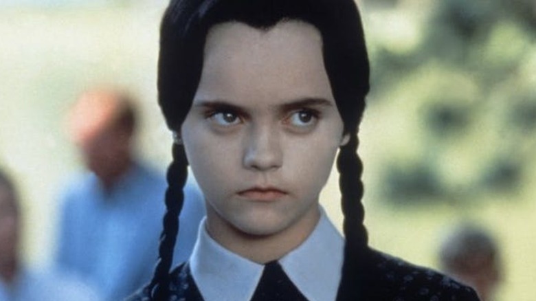 Wednesday Addams outside