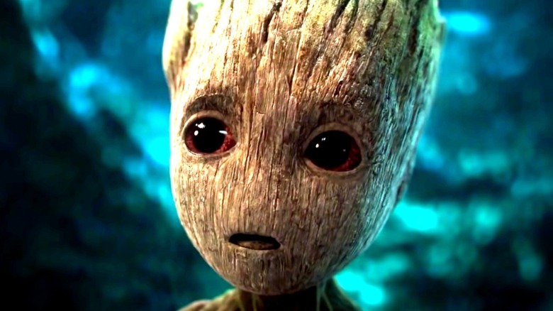 Baby Groot looking shocked